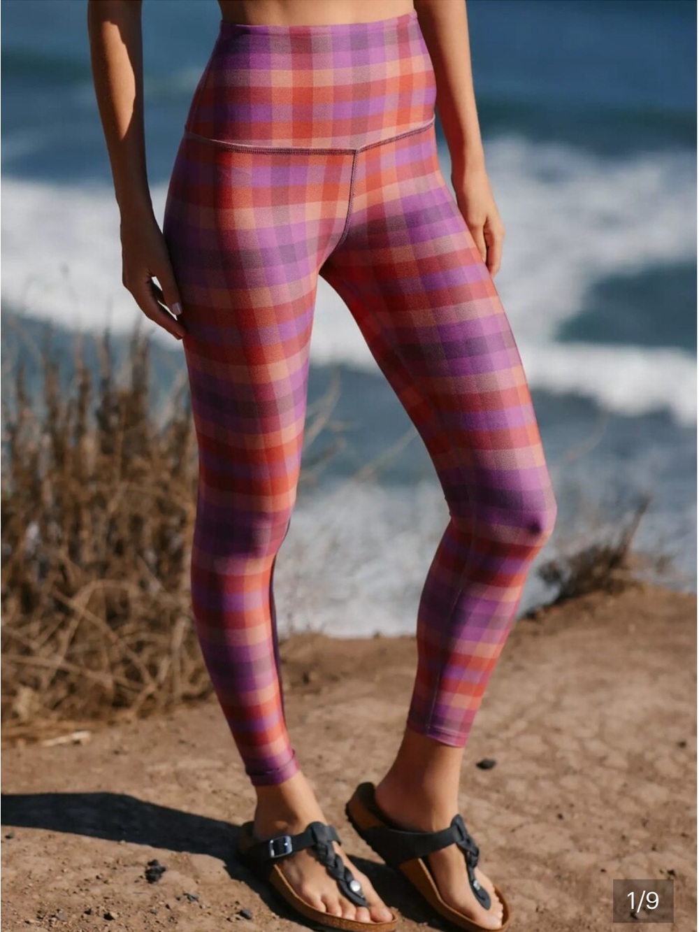 Beyond Yoga Softmark High Waisted Midi Legging Plaid Winter Check Womens Medium